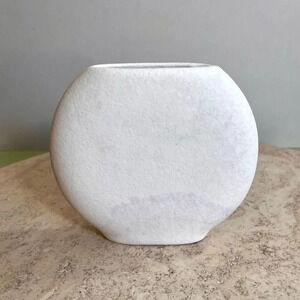 Parma by AAI Matte ivory Cream Stoneware Textured Mid-Century Art Pottery Bud Va